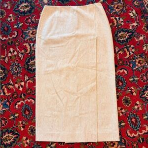 Tory Burch midi pencil skirt with slit size 8 linen red white and blue